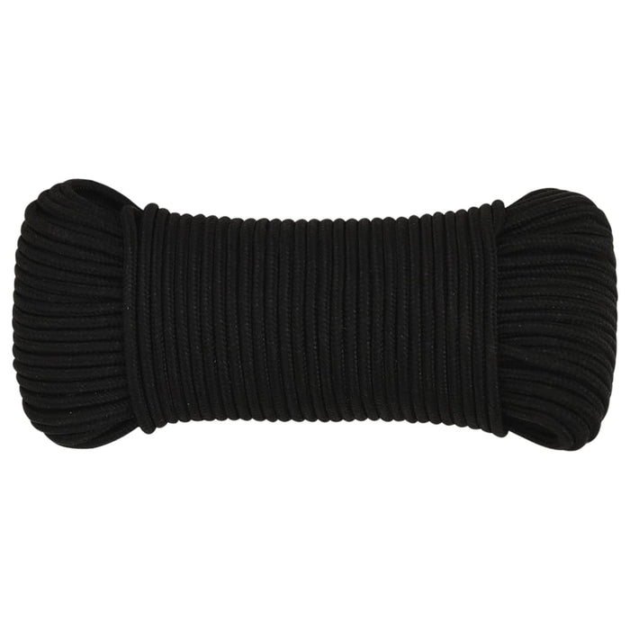 Frânghie de lucru, negru, 5 mm, 500 m, poliester - WALTI WALTI