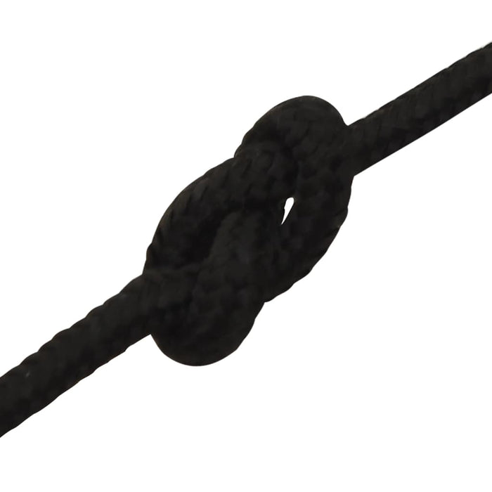 Frânghie de lucru, negru, 5 mm, 500 m, poliester - WALTI WALTI