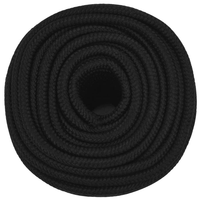 Frânghie de lucru, negru, 14 mm, 100 m, poliester - WALTI WALTI