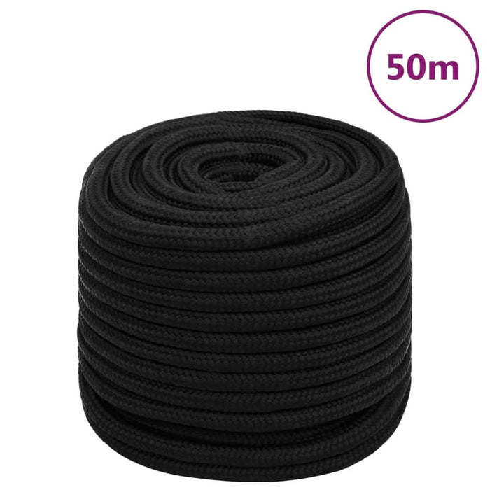 Frânghie de lucru, negru, 18 mm, 50 m, poliester - WALTI WALTI