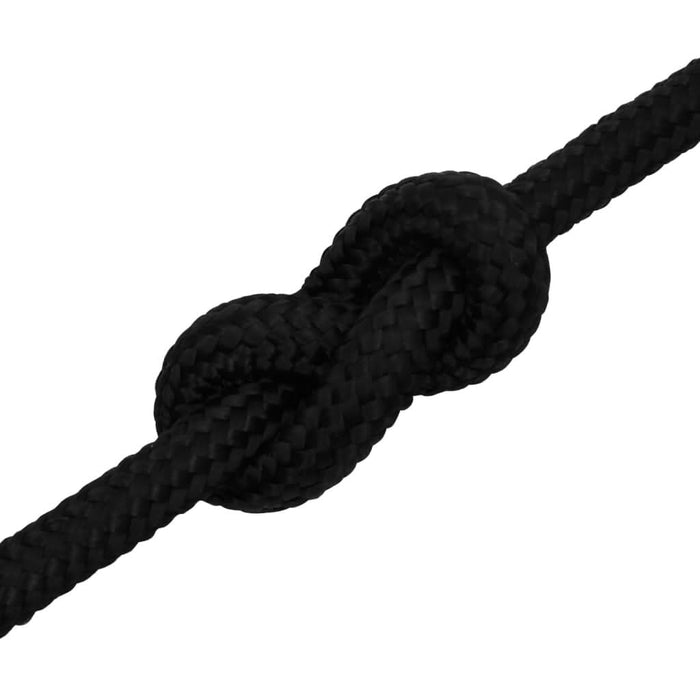 Frânghie de lucru, negru, 18 mm, 50 m, poliester - WALTI WALTI