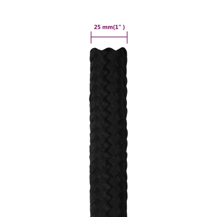 Frânghie de lucru, negru, 25 mm, 25 m, poliester - WALTI WALTI