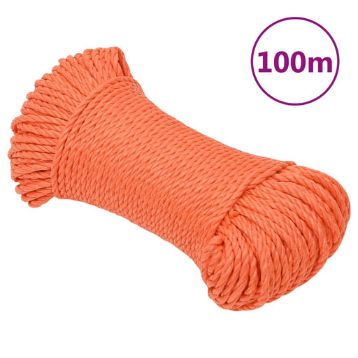 Frânghie de lucru, portocaliu, 6 mm, 100 m, polipropilenă - WALTI WALTI