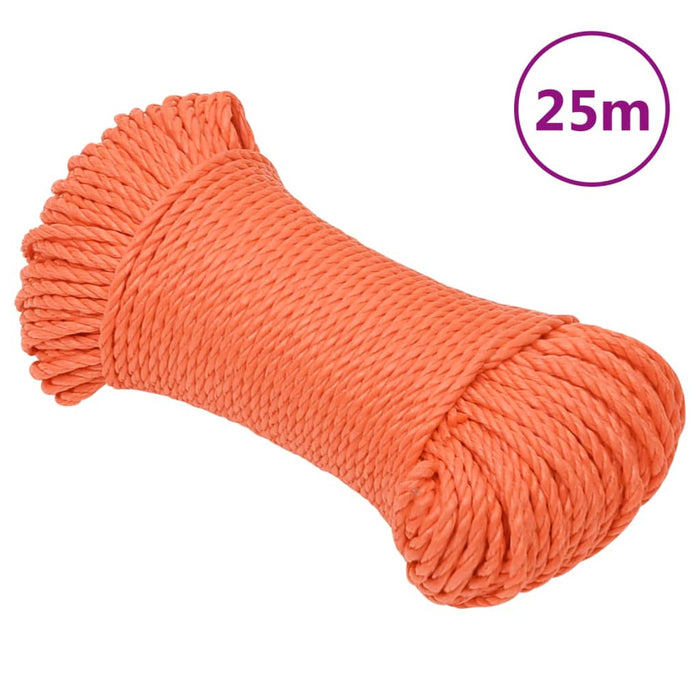 Frânghie de lucru, portocaliu, 8 mm, 25 m, polipropilenă - WALTI WALTI
