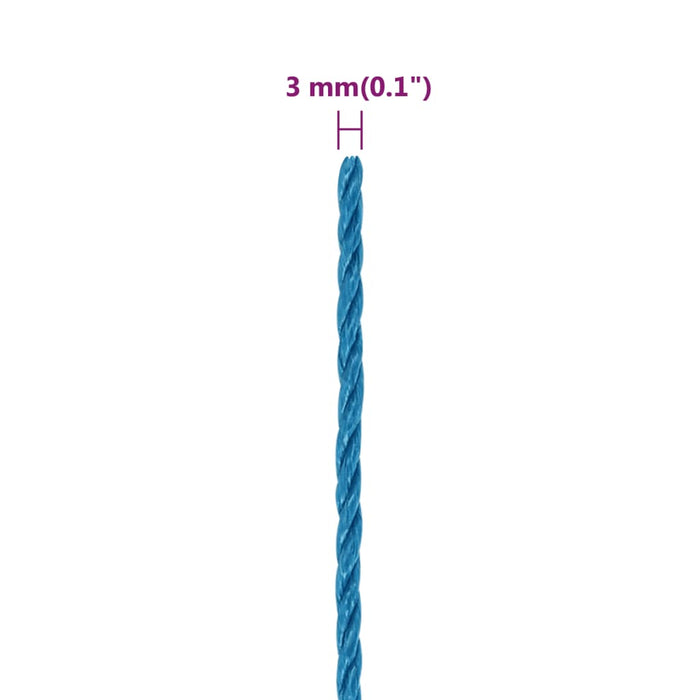 Frânghie de lucru, albastru, 3 mm, 100 m, polipropilenă - WALTI WALTI