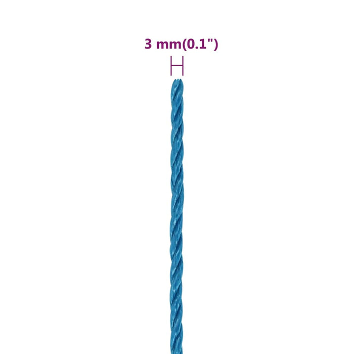 Frânghie de lucru, albastru, 3 mm, 250 m, polipropilenă - WALTI WALTI