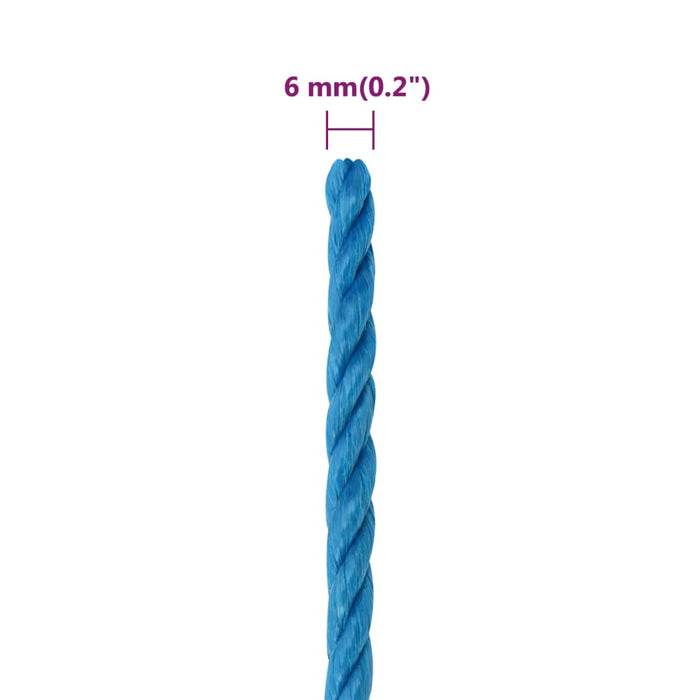 Frânghie de lucru, albastru, 6 mm, 50 m, polipropilenă - WALTI WALTI