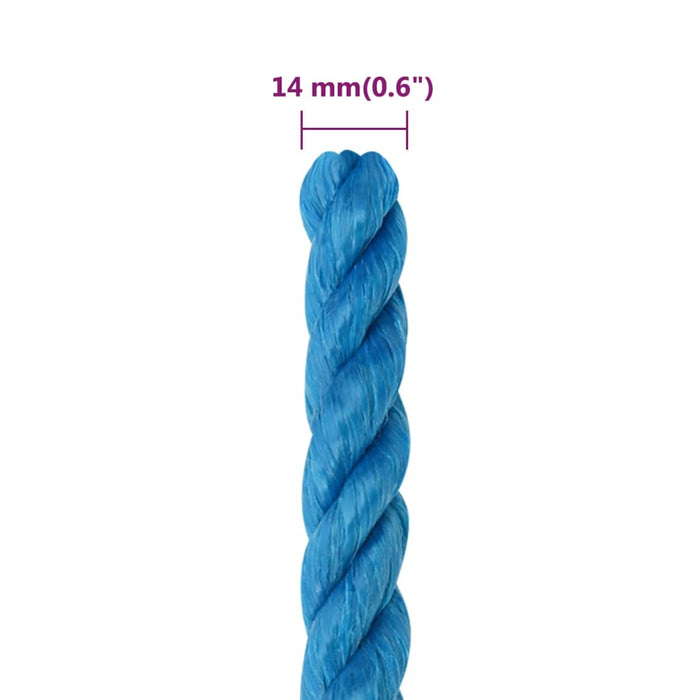 Frânghie de lucru, albastru, 14 mm, 25 m, polipropilenă - WALTI WALTI