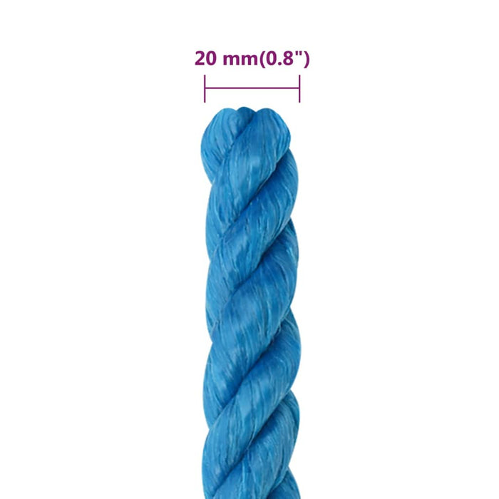 Frânghie de lucru, albastru, 20 mm, 50 m, polipropilenă - WALTI WALTI