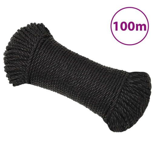 Frânghie de lucru, negru, 3 mm, 100 m, polipropilenă - WALTI WALTI
