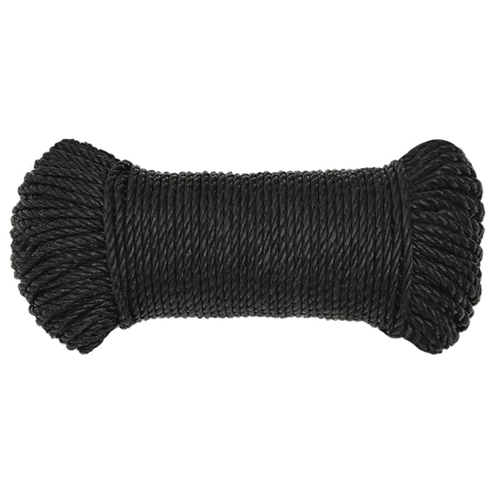 Frânghie de lucru, negru, 6 mm, 50 m, polipropilenă - WALTI WALTI