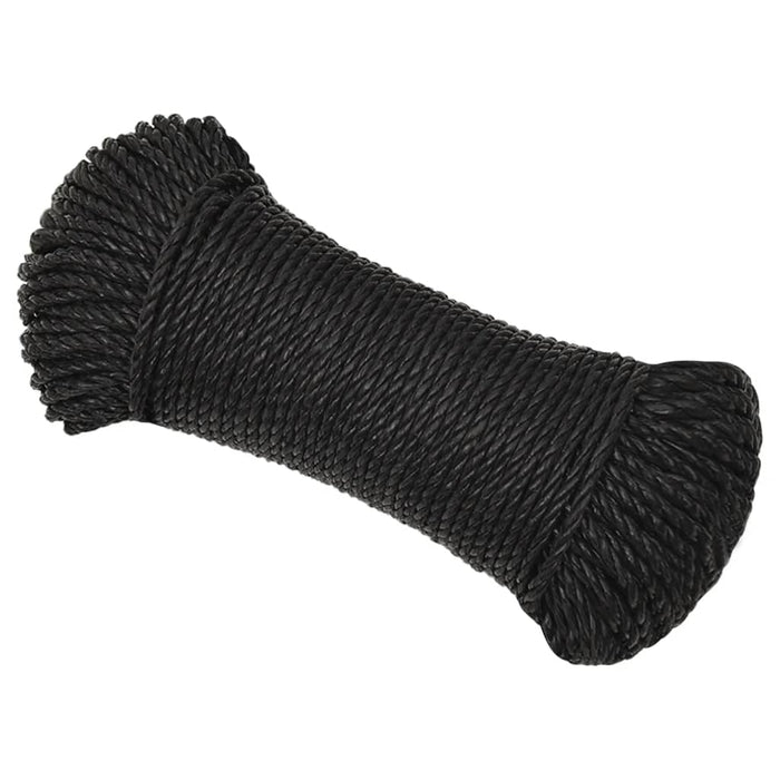 Frânghie de lucru, negru, 6 mm, 500 m, polipropilenă - WALTI WALTI