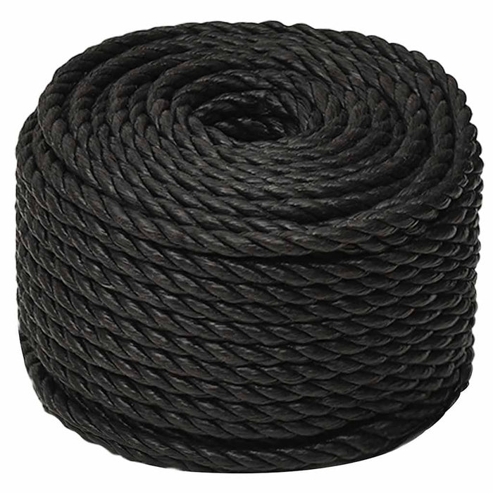 Frânghie de lucru, negru, 10 mm, 50 m, polipropilenă - WALTI WALTI