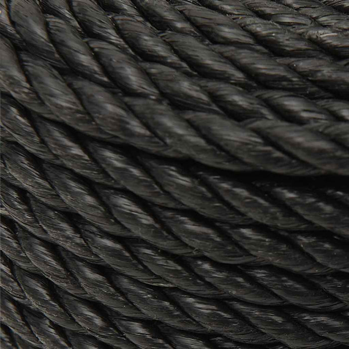 Frânghie de lucru, negru, 10 mm, 50 m, polipropilenă - WALTI WALTI