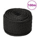 Frânghie de lucru, negru, 10 mm, 100 m, polipropilenă - WALTI WALTI