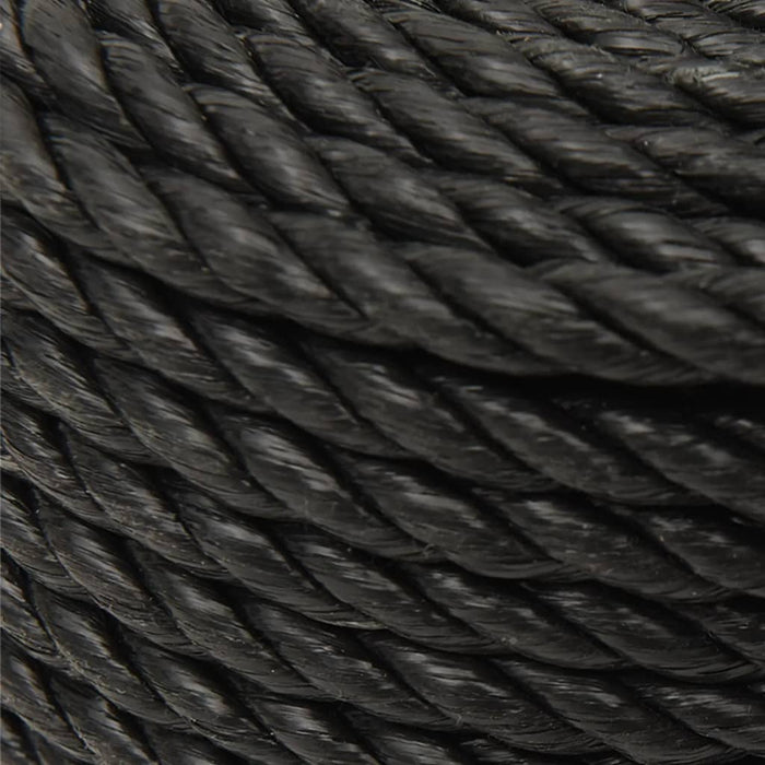 Frânghie de lucru, negru, 10 mm, 100 m, polipropilenă - WALTI WALTI
