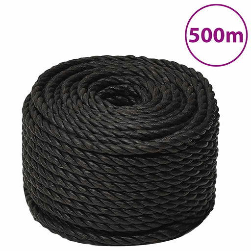 Frânghie de lucru, negru, 10 mm, 500 m, polipropilenă - WALTI WALTI