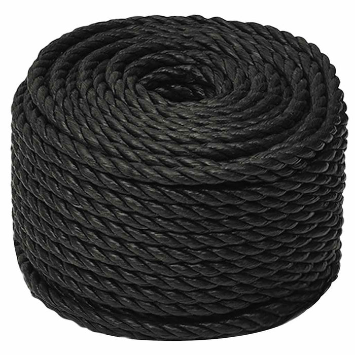 Frânghie de lucru, negru, 10 mm, 500 m, polipropilenă - WALTI WALTI