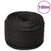 Frânghie de lucru, negru, 16 mm, 100 m, polipropilenă - WALTI WALTI