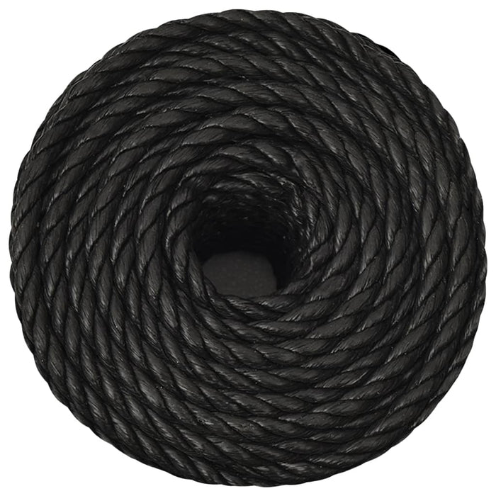 Frânghie de lucru, negru, 24 mm, 50 m, polipropilenă WALTI