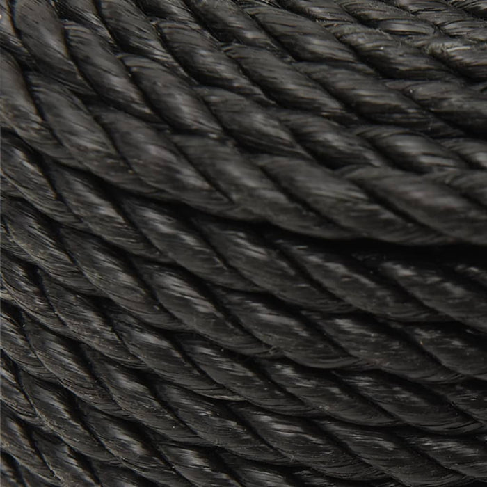 Frânghie de lucru, negru, 24 mm, 50 m, polipropilenă WALTI