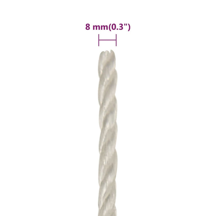 Frânghie de lucru, Alb, 8 mm, 50 m, polipropilenă - WALTI WALTI