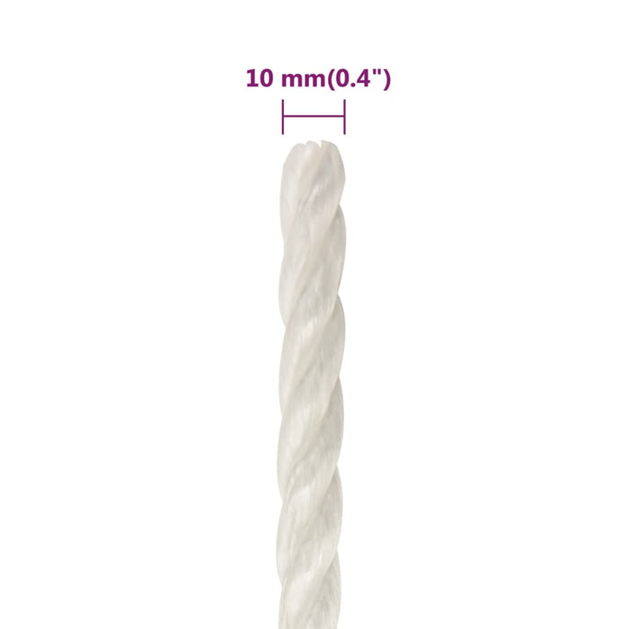 Frânghie de lucru, Alb, 10 mm, 25 m, polipropilenă - WALTI WALTI