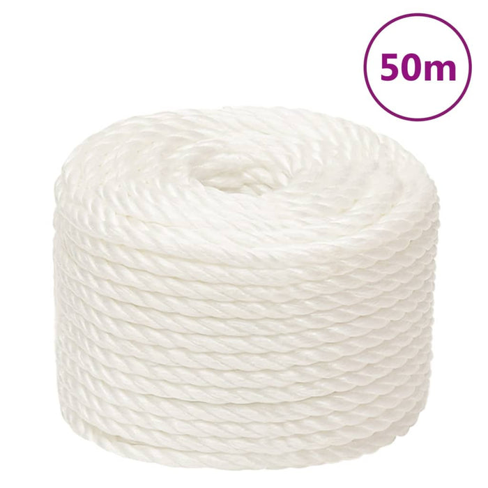 Frânghie de lucru, Alb, 10 mm, 50 m, polipropilenă - WALTI WALTI