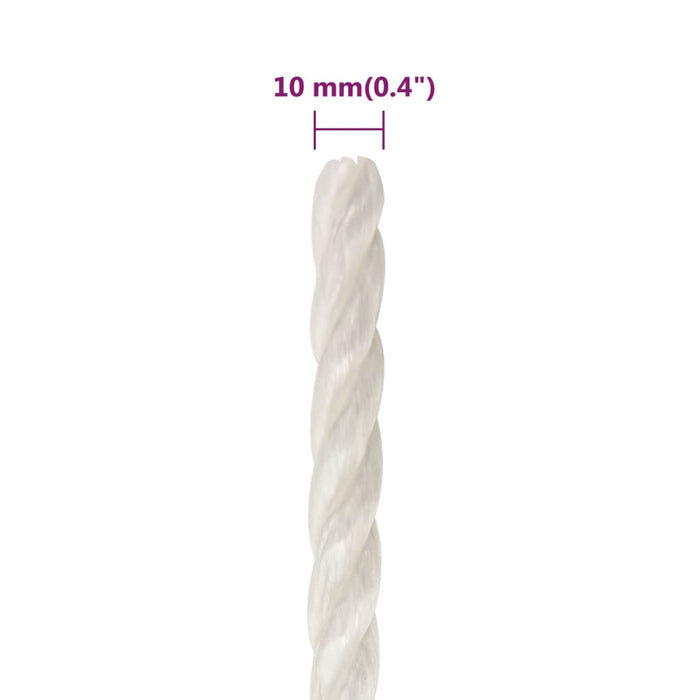Frânghie de lucru, Alb, 10 mm, 50 m, polipropilenă - WALTI WALTI