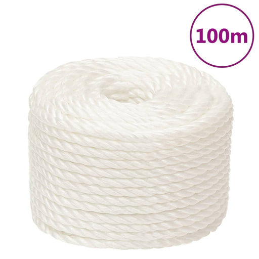 Frânghie de lucru, alb, 10 mm, 100 m, polipropilenă - WALTI WALTI