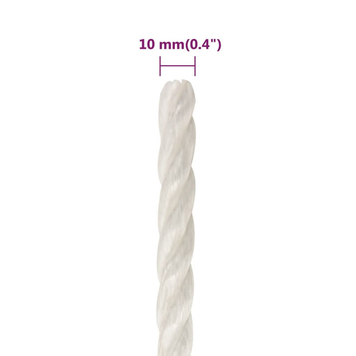 Frânghie de lucru, Alb, 10 mm, 250 m, polipropilenă - WALTI WALTI