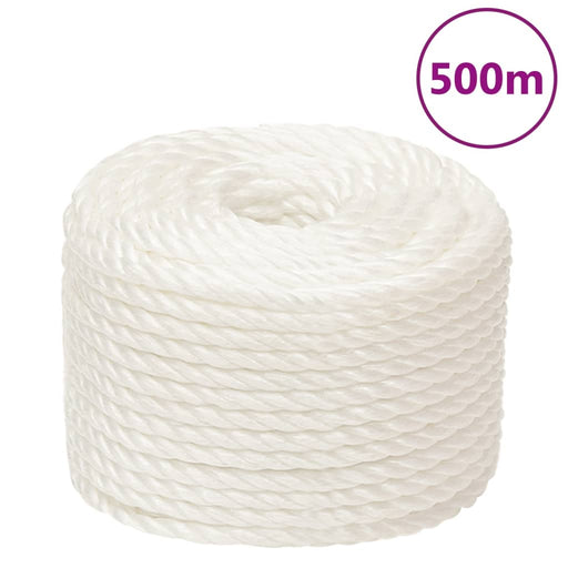 Frânghie de lucru, Alb, 10 mm, 500 m, polipropilenă - WALTI WALTI
