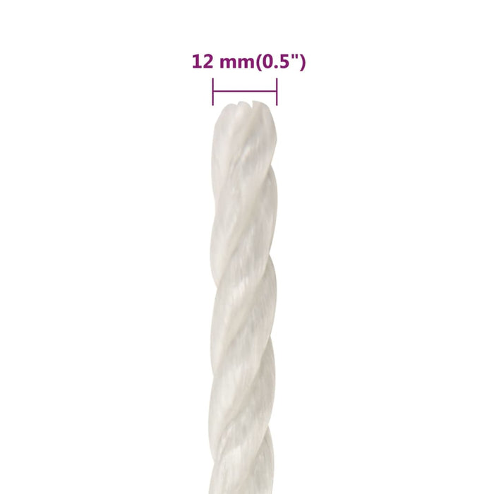 Frânghie de lucru, Alb, 12 mm, 50 m, polipropilenă - WALTI WALTI
