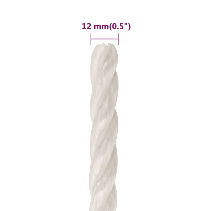 Frânghie de lucru, alb, 12 mm, 100 m, polipropilenă - WALTI WALTI