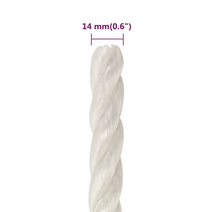 Frânghie de lucru, Alb, 14 mm, 50 m, polipropilenă - WALTI WALTI