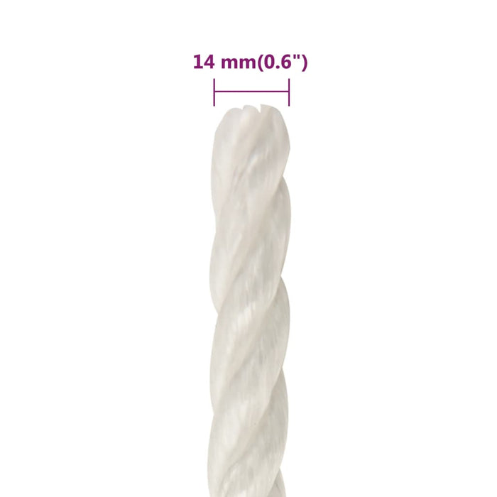 Frânghie de lucru, Alb, 14 mm, 250 m, polipropilenă - WALTI WALTI