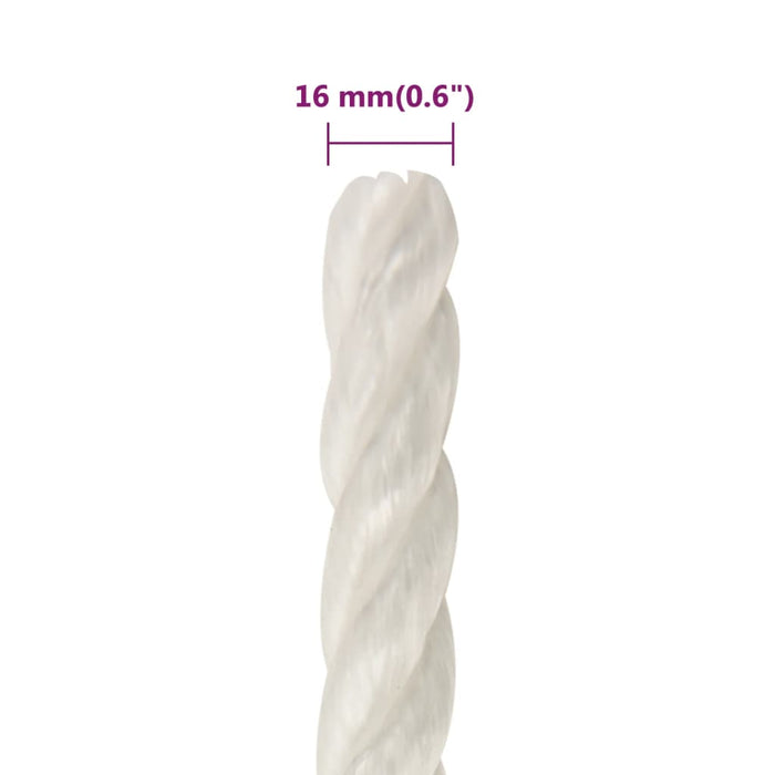 Frânghie de lucru, Alb, 16 mm, 25 m, polipropilenă - WALTI WALTI