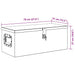 Cutie de depozitare, negru, 70x31x27 cm, aluminiu - WALTI WALTI