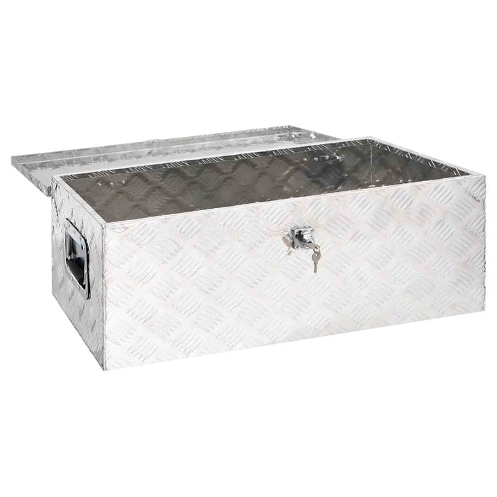 Cutie de depozitare, argintiu, 90x47x33,5 cm, aluminiu - WALTI WALTI