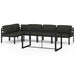Set mobilier de grădină cu perne, 6 piese, antracit, aluminiu - WALTI WALTI