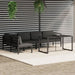 Set mobilier de grădină cu perne, 6 piese, antracit, aluminiu - WALTI WALTI