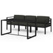 Set mobilier de grădină cu perne, 4 piese, antracit, aluminiu - WALTI WALTI