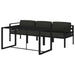Set mobilier de grădină cu perne, 4 piese, antracit, aluminiu - WALTI WALTI