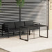 Set mobilier de grădină cu perne, 4 piese, antracit, aluminiu - WALTI WALTI