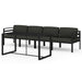 Set mobilier de grădină cu perne, 5 piese, antracit, aluminiu - WALTI WALTI