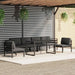 Set mobilier de grădină cu perne, 7 piese, antracit, aluminiu - WALTI WALTI