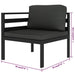 Set mobilier de grădină cu perne, 7 piese, antracit, aluminiu - WALTI WALTI