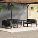 Set mobilier de grădină cu perne, 7 piese, antracit, aluminiu - WALTI WALTI