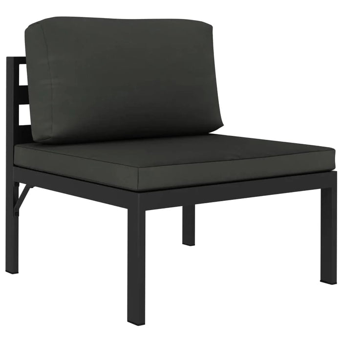 Set mobilier de grădină cu perne, 6 piese, antracit, aluminiu - WALTI WALTI