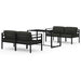Set mobilier de grădină cu perne, 5 piese, antracit, aluminiu - WALTI WALTI